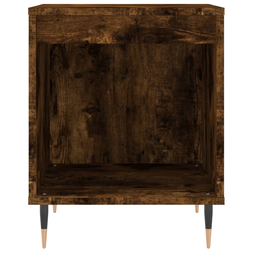sengebord 40x35x50 cm konstrueret træ røget egetræsfarve