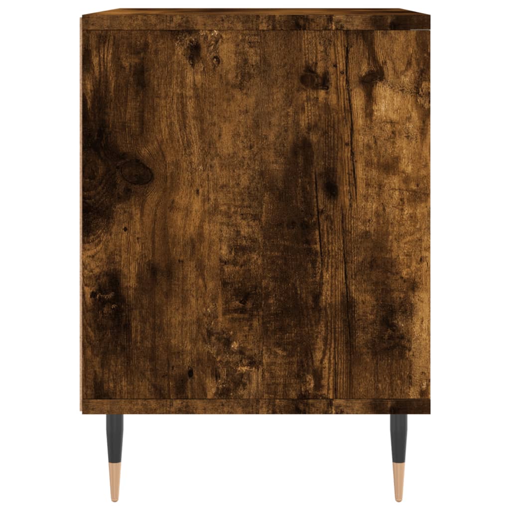 sengebord 40x35x50 cm konstrueret træ røget egetræsfarve