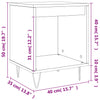 sengebord 40x35x50 cm konstrueret træ hvid