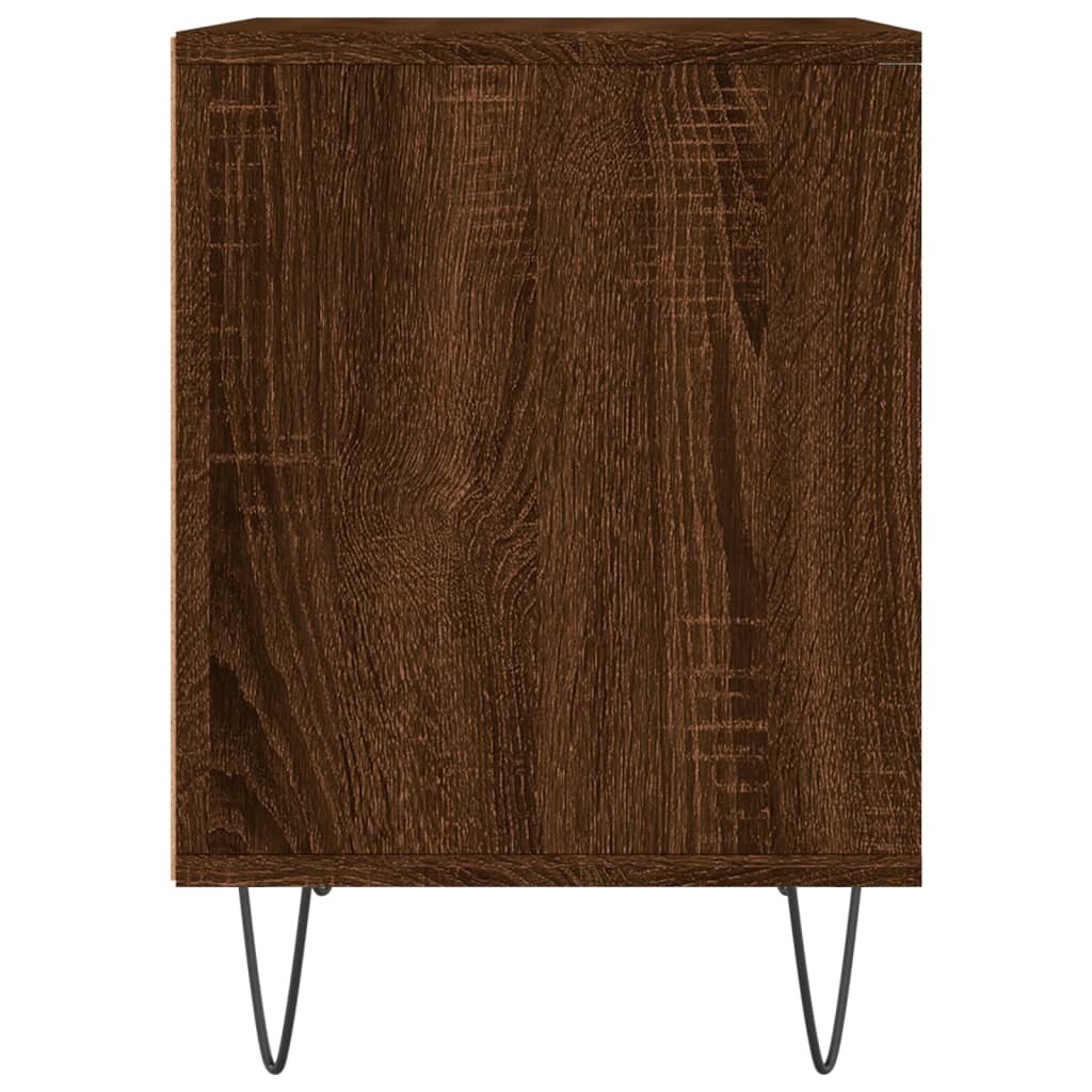 sengeborde 2 stk. 40x35x50 cm brun egetræsfarve