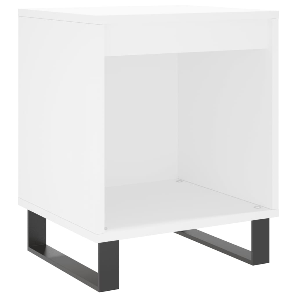 sengebord 40x35x50 cm konstrueret træ hvid