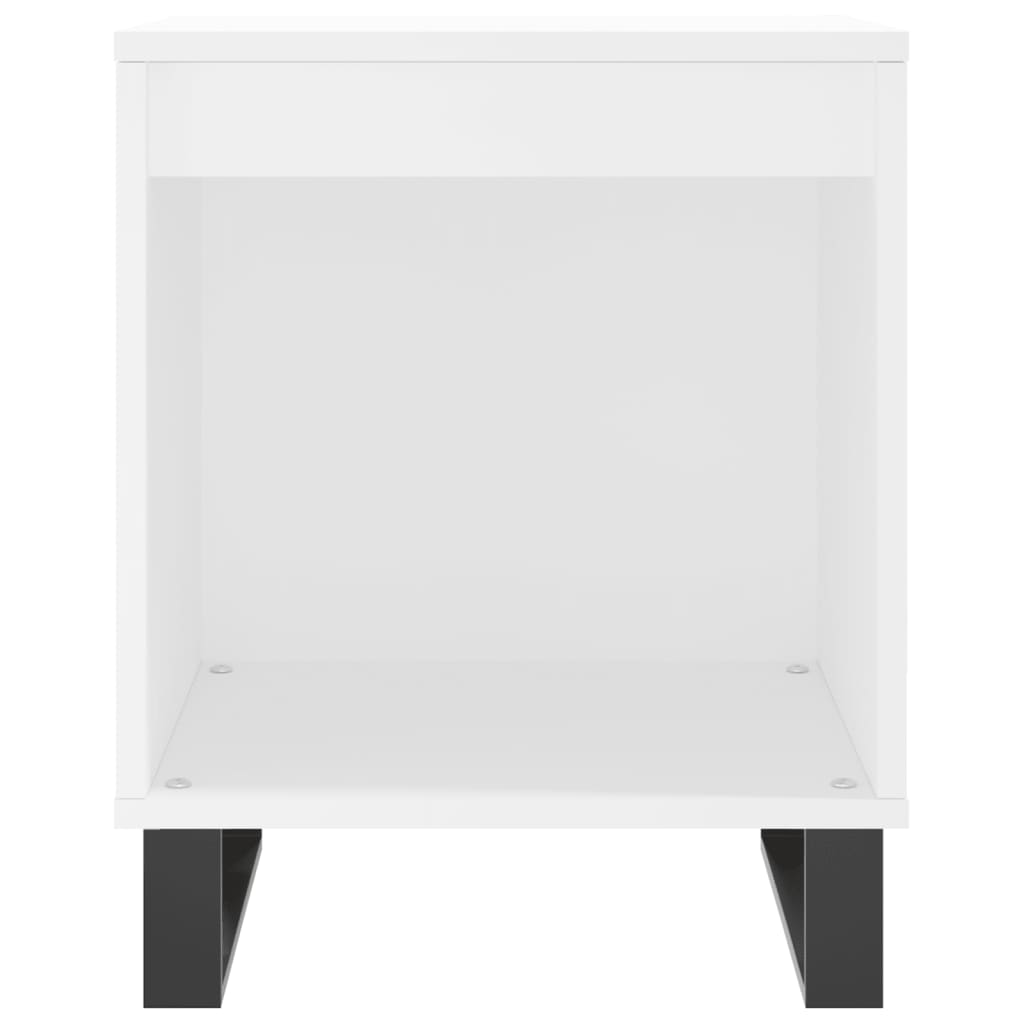 sengebord 40x35x50 cm konstrueret træ hvid