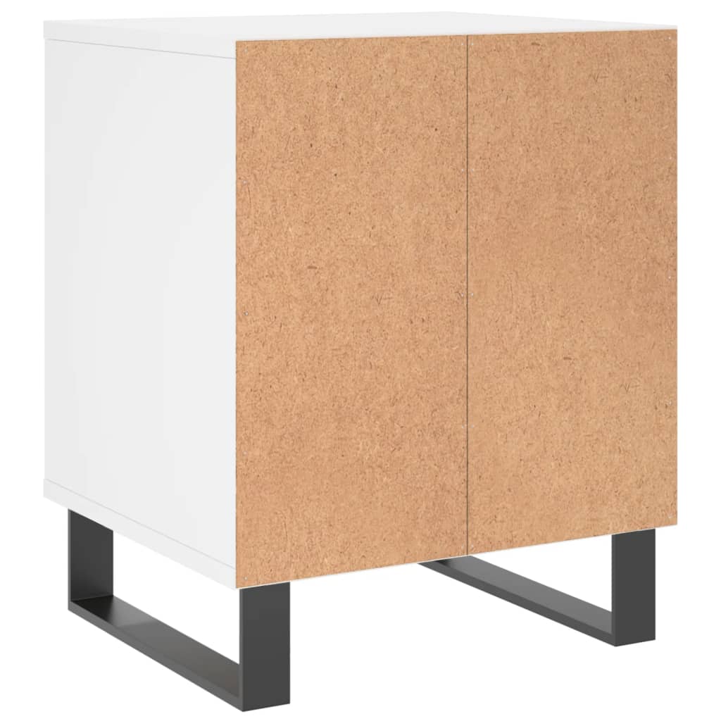 sengebord 40x35x50 cm konstrueret træ hvid