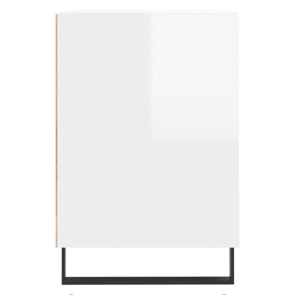 tv-bord 100x35x55 cm konstrueret træ hvid højglans