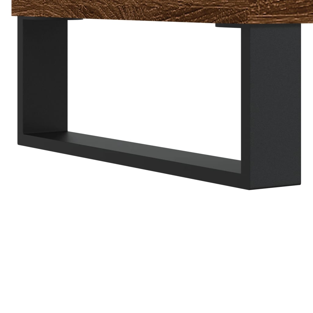 tv-bord 100x35x55 cm konstrueret træ brun egetræsfarve
