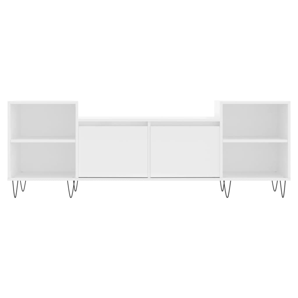 tv-bord 160x35x55 cm konstrueret træ hvid