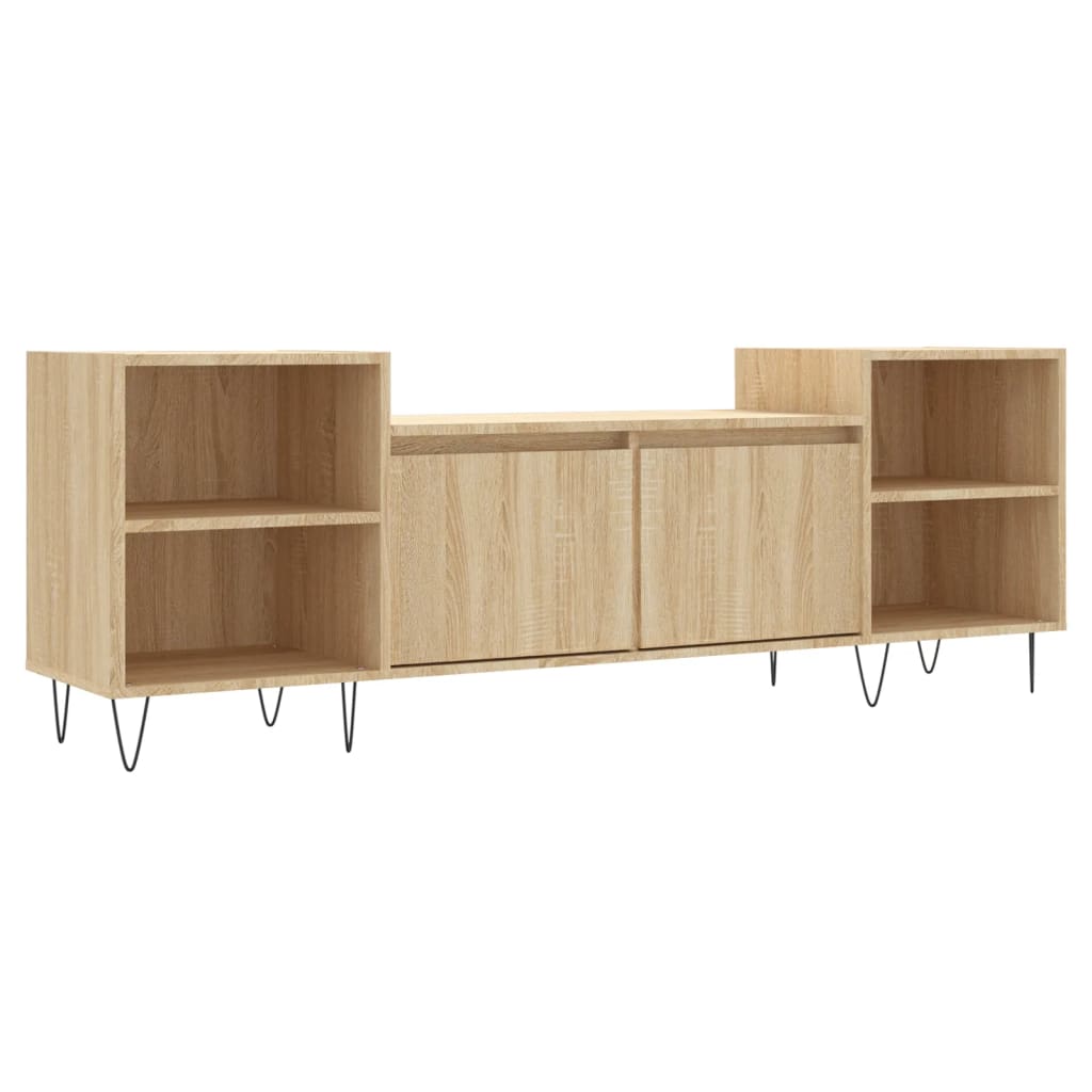 tv-bord 160x35x55 cm konstrueret træ sonoma-eg