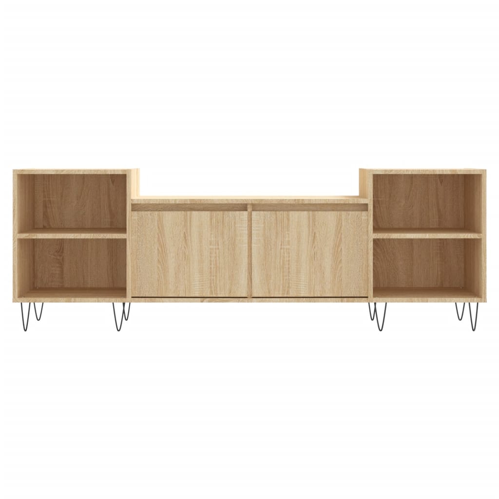 tv-bord 160x35x55 cm konstrueret træ sonoma-eg