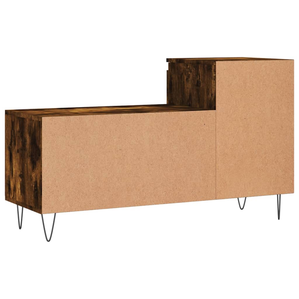 skoskab 102x36x60 cm konstrueret træ røget egetræsfarve