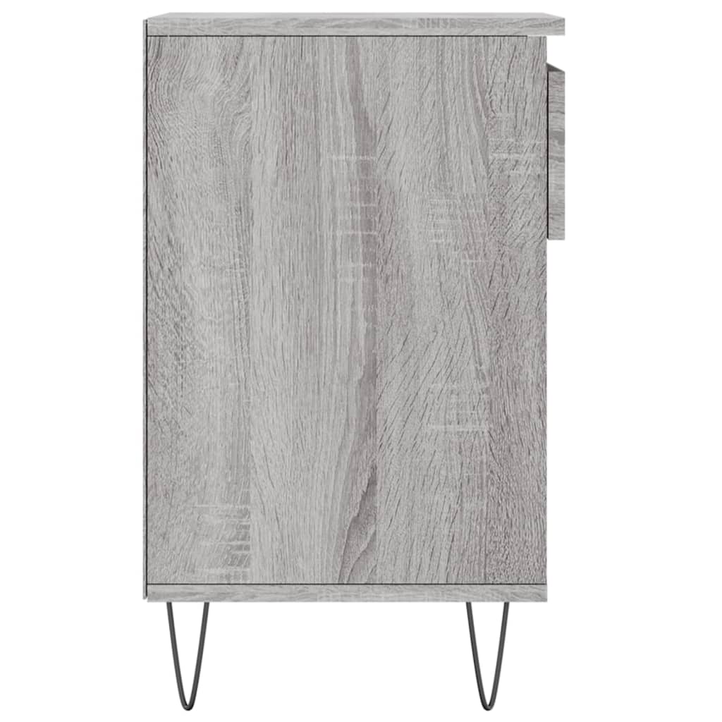 skoskab 102x36x60 cm konstrueret træ grå sonoma-eg