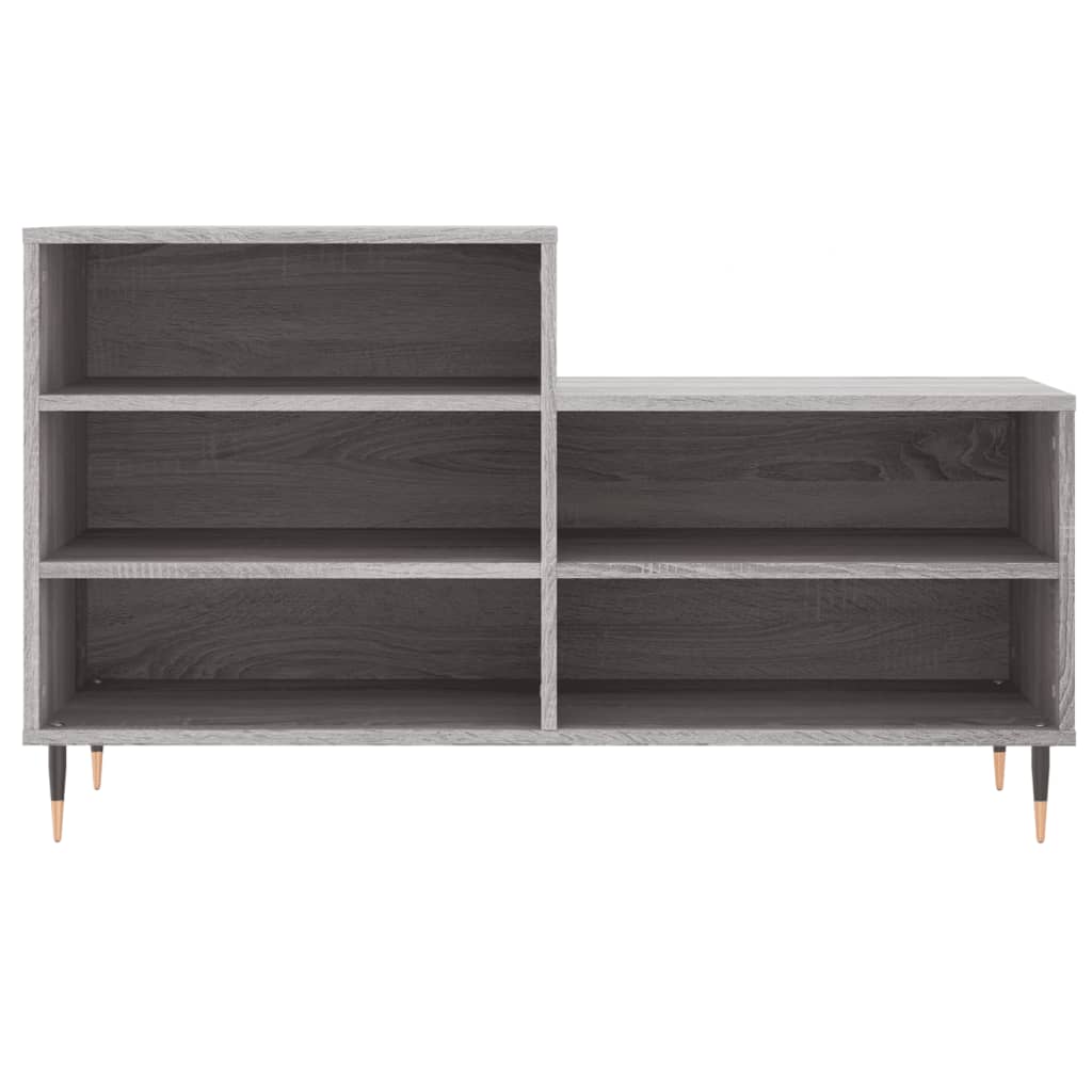 skoskab 102x36x60 cm konstrueret træ grå sonoma-eg