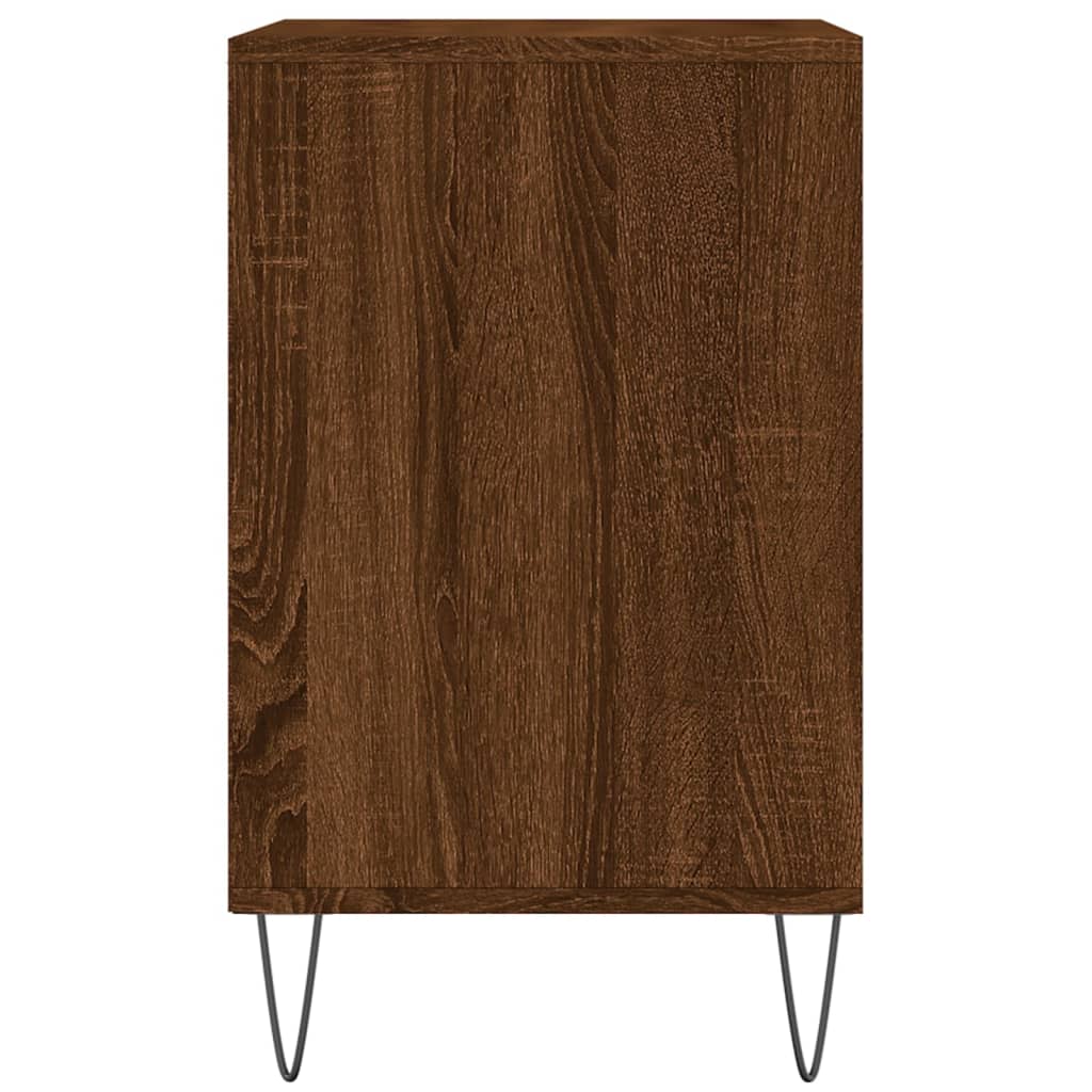 skoskab 102x36x60 cm konstrueret træ brun egetræ