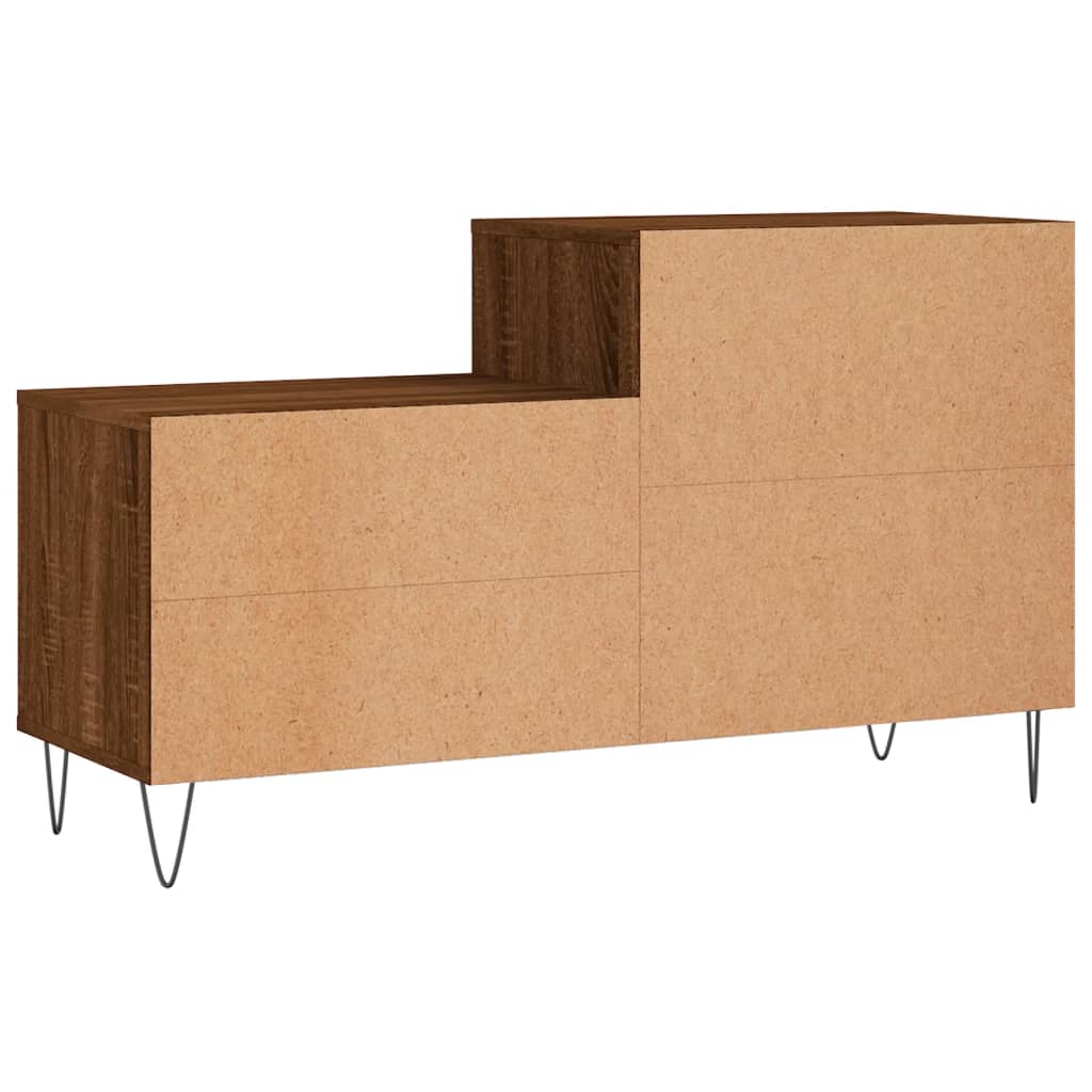 skoskab 102x36x60 cm konstrueret træ brun egetræ