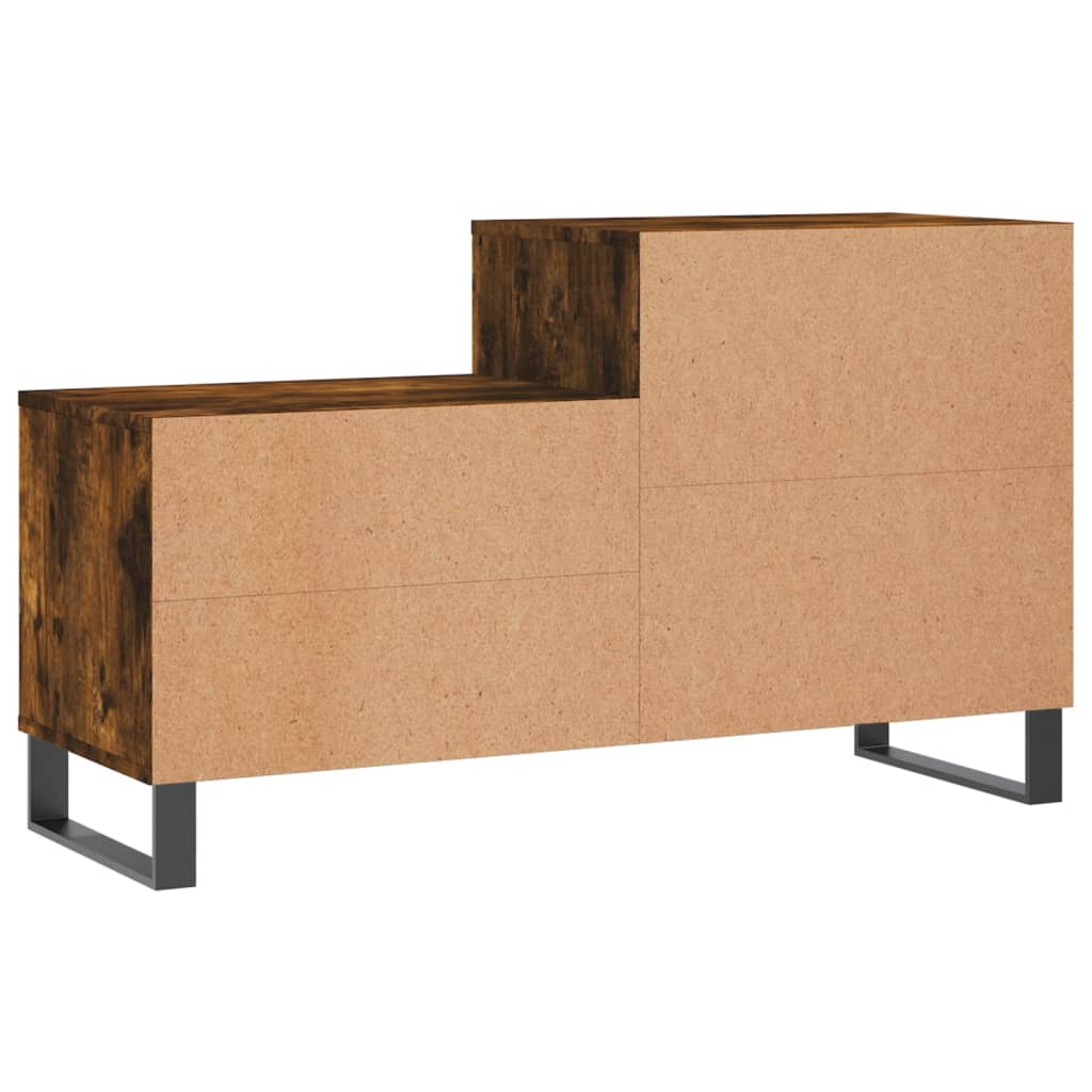 skoskab 102x36x60 cm konstrueret træ røget egetræsfarve