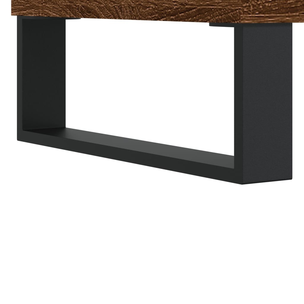 skoskab 102x36x60 cm konstrueret træ brun egetræ