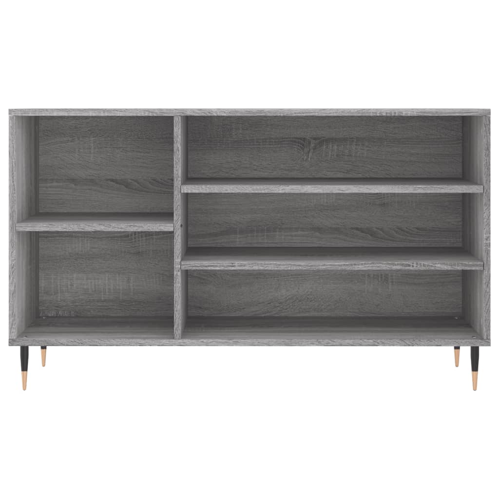 skoskab 102x36x60 cm konstrueret træ grå sonoma-eg