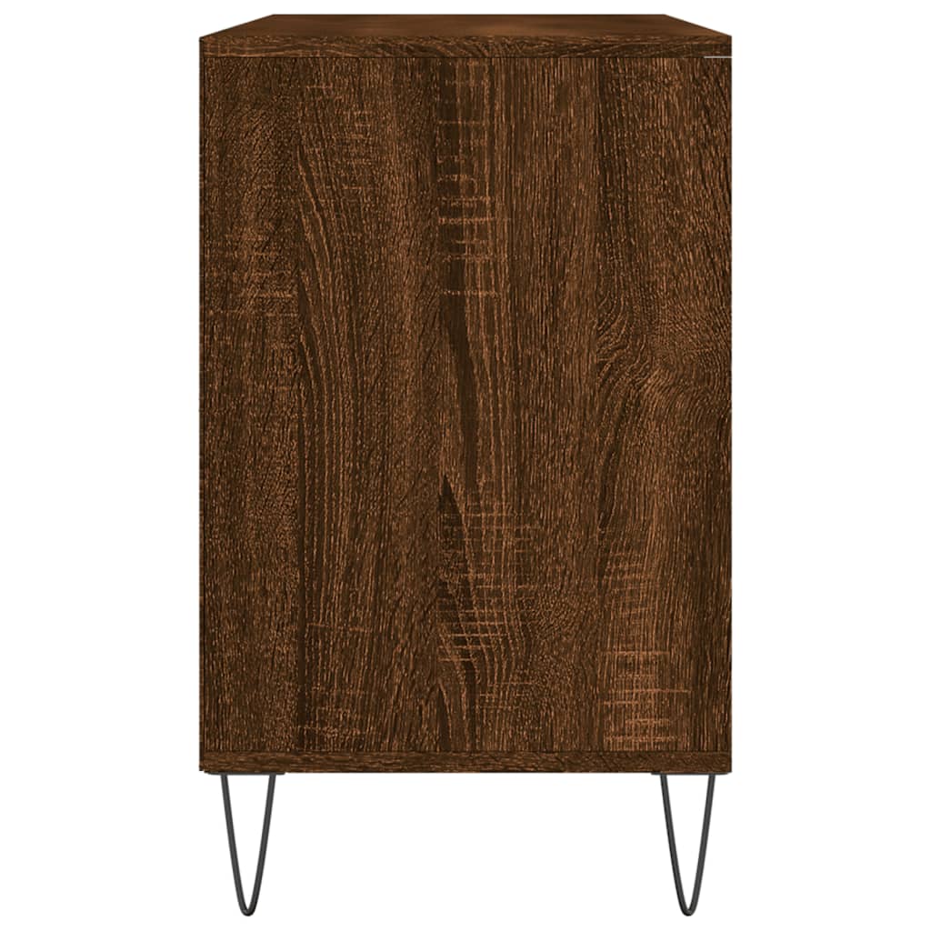 skoskab 102x36x60 cm konstrueret træ brun egetræ