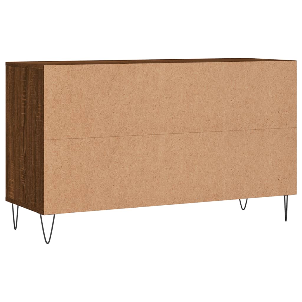 skoskab 102x36x60 cm konstrueret træ brun egetræ