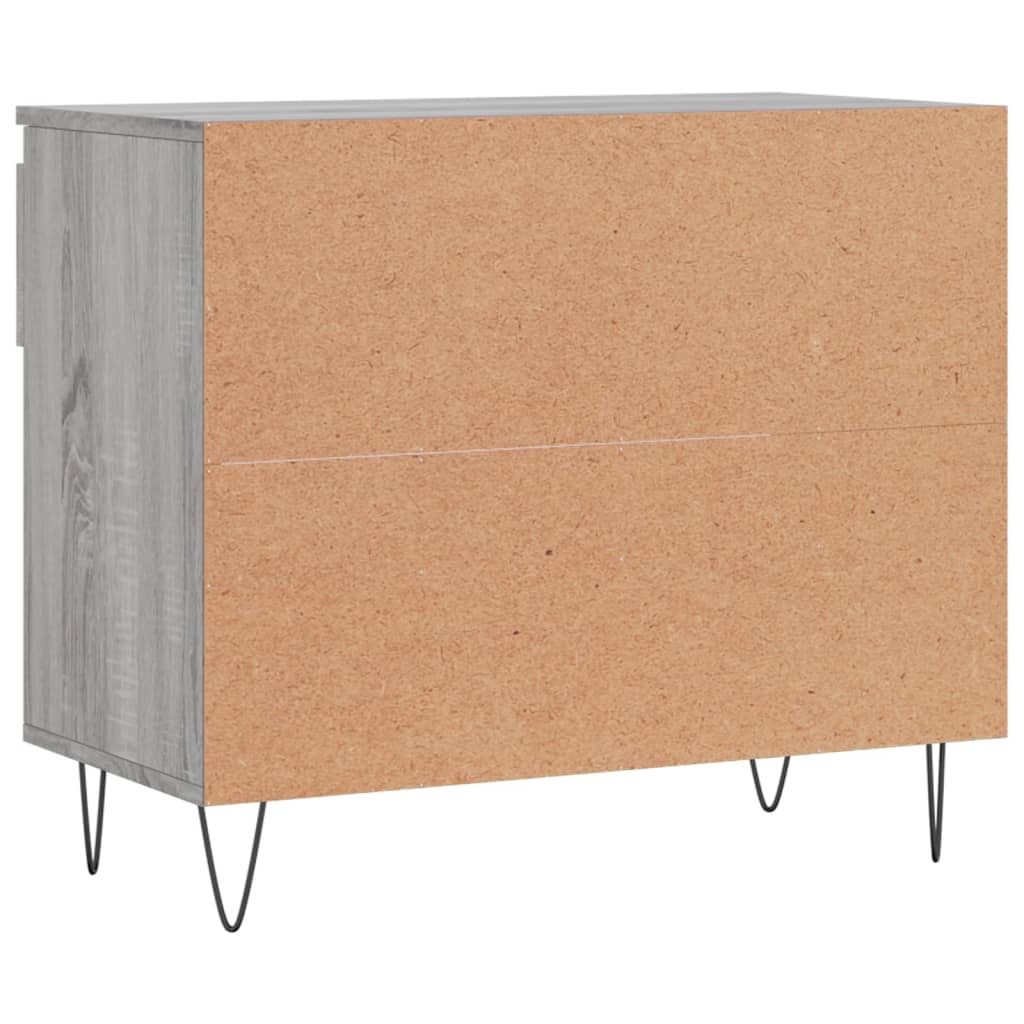 skoskab 102x36x60 cm konstrueret træ grå sonoma-eg
