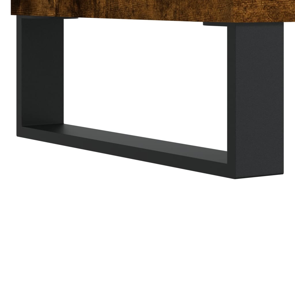 skoskab 70x36x60 cm konstrueret træ røget egetræsfarve