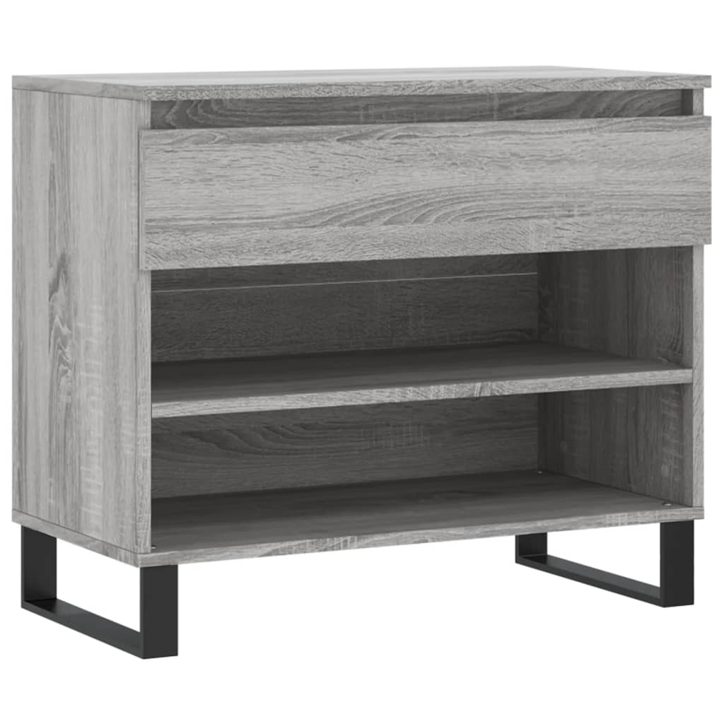 skoskab 102x36x60 cm konstrueret træ grå sonoma-eg