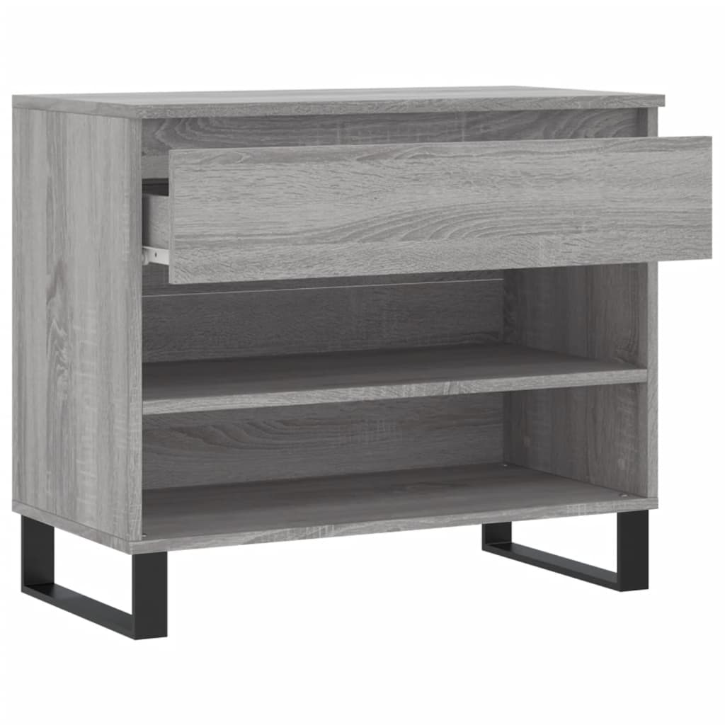 skoskab 102x36x60 cm konstrueret træ grå sonoma-eg