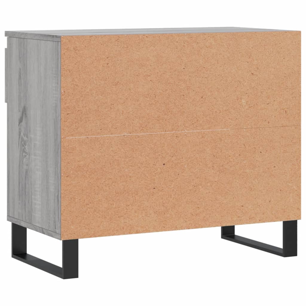 skoskab 102x36x60 cm konstrueret træ grå sonoma-eg