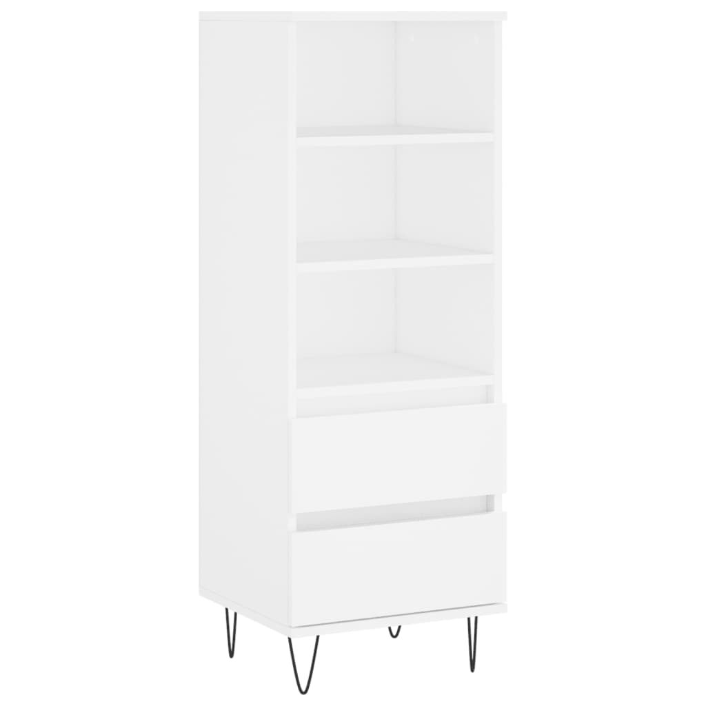 højskab 40x36x110 cm konstrueret træ hvid