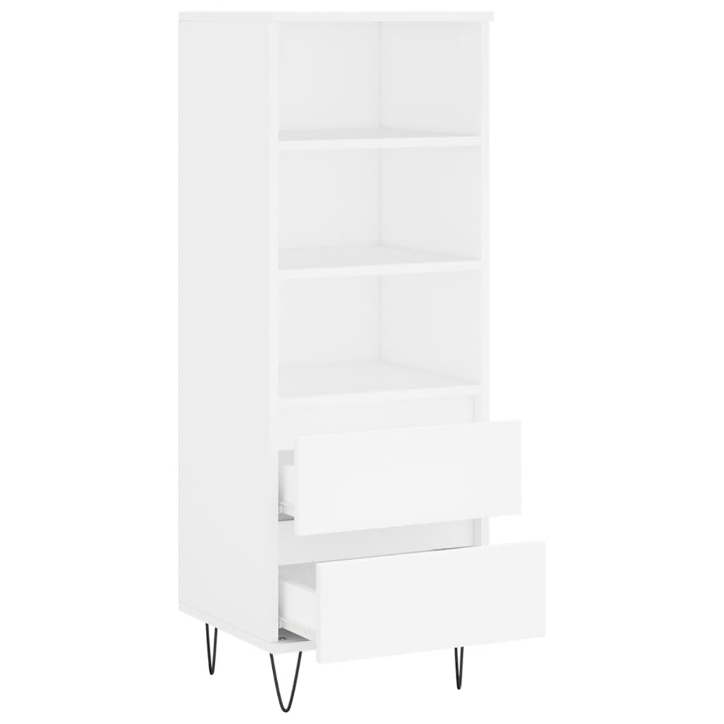 højskab 40x36x110 cm konstrueret træ hvid