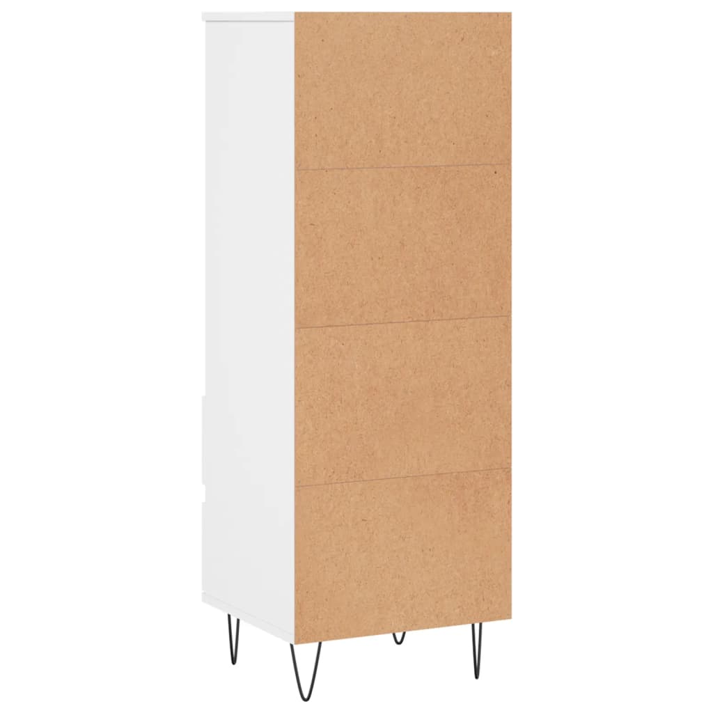 højskab 40x36x110 cm konstrueret træ hvid