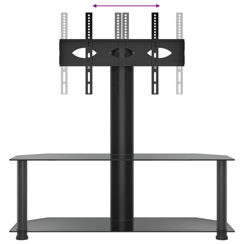 tv-stativ til hjørne 2 hylder til 32"-70" sort