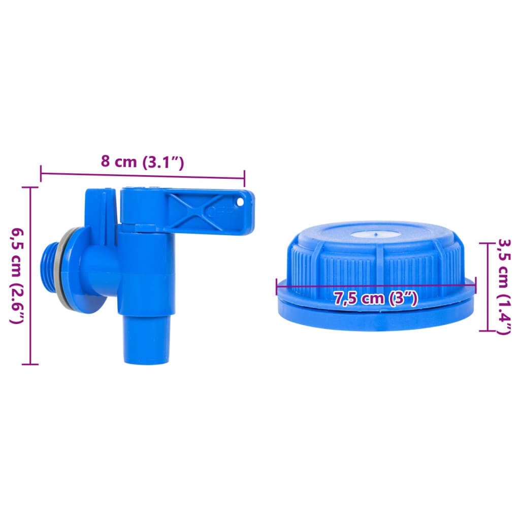 vanddunk med tappehane 20 l plast transparent