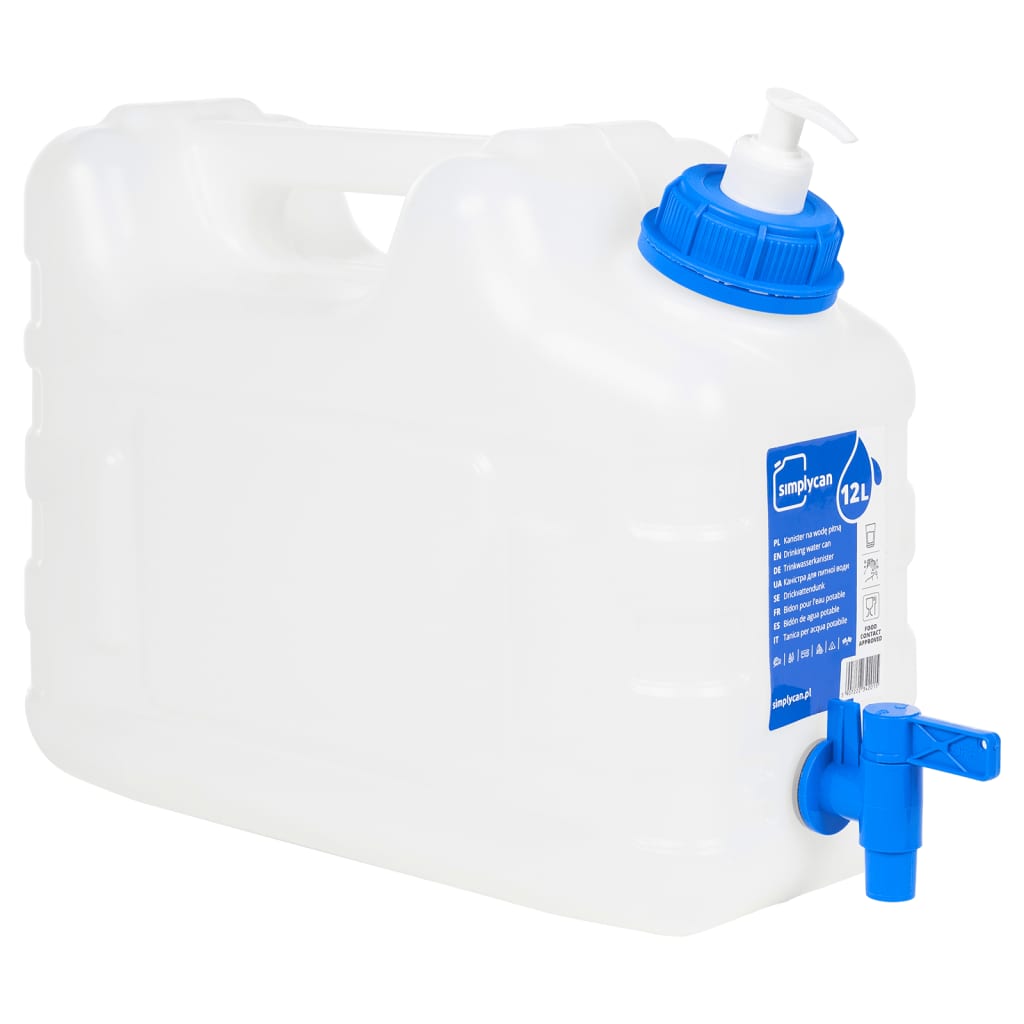 vanddunk med tappehane og sæbedispenser 10 l plast