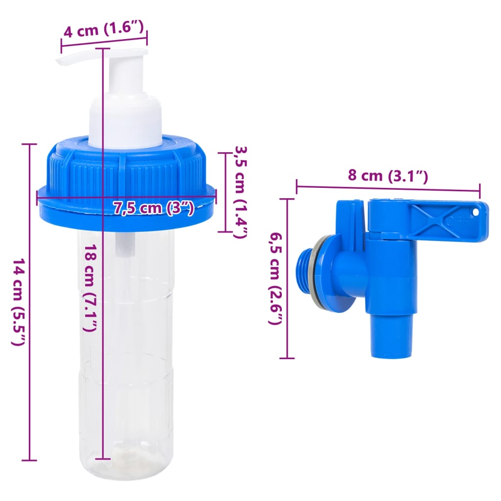 vanddunk med tappehane og sæbedispenser 10 l plast