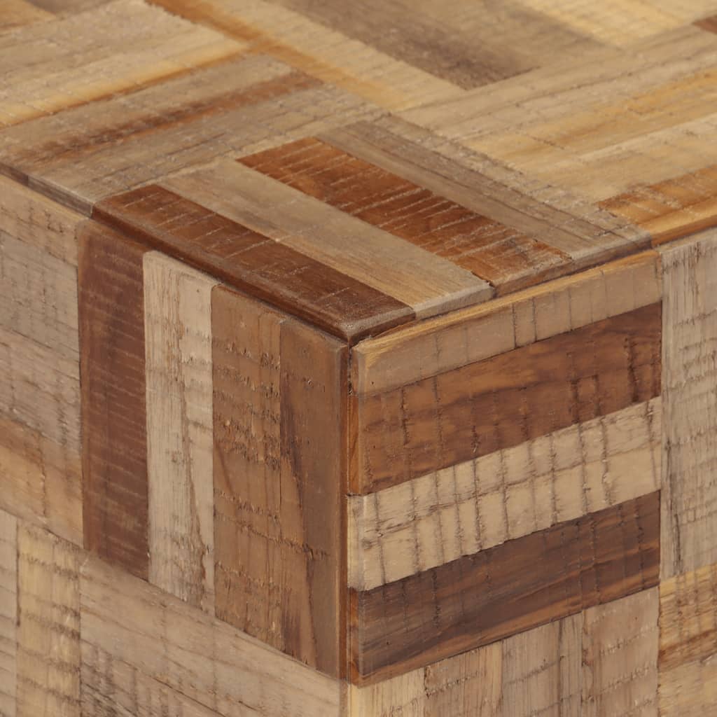 bænk 110x35x45 cm massivt genbrugsteak