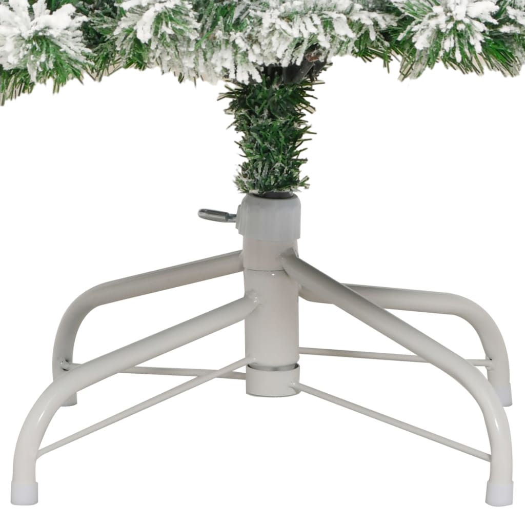 kunstigt juletræ med sne 210 cm hængslet