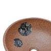 håndvask til bordplade Φ41x14 cm rund keramik brun og blå