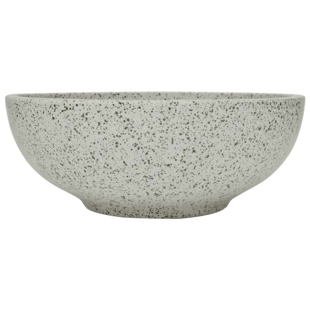 håndvask til bordplade Φ41x14 cm rund keramik grå