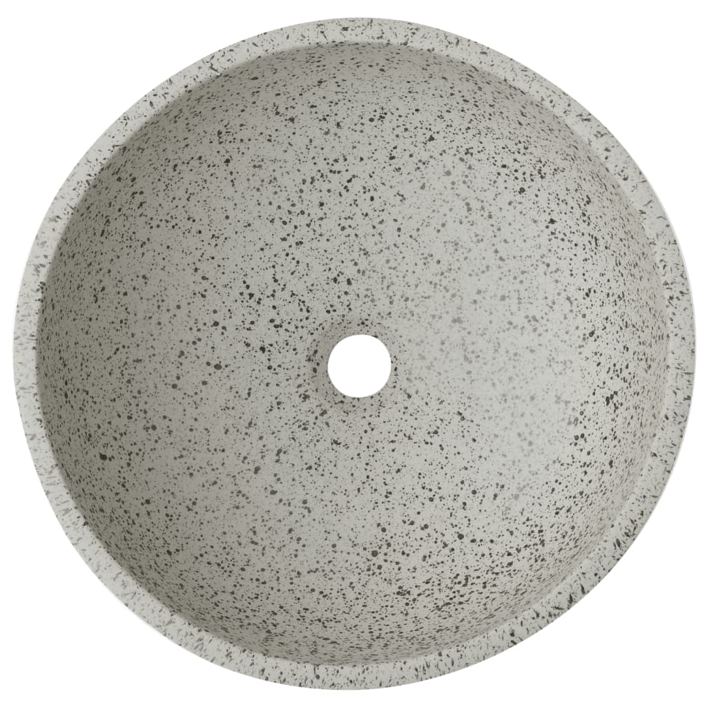 håndvask til bordplade Φ41x14 cm rund keramik grå
