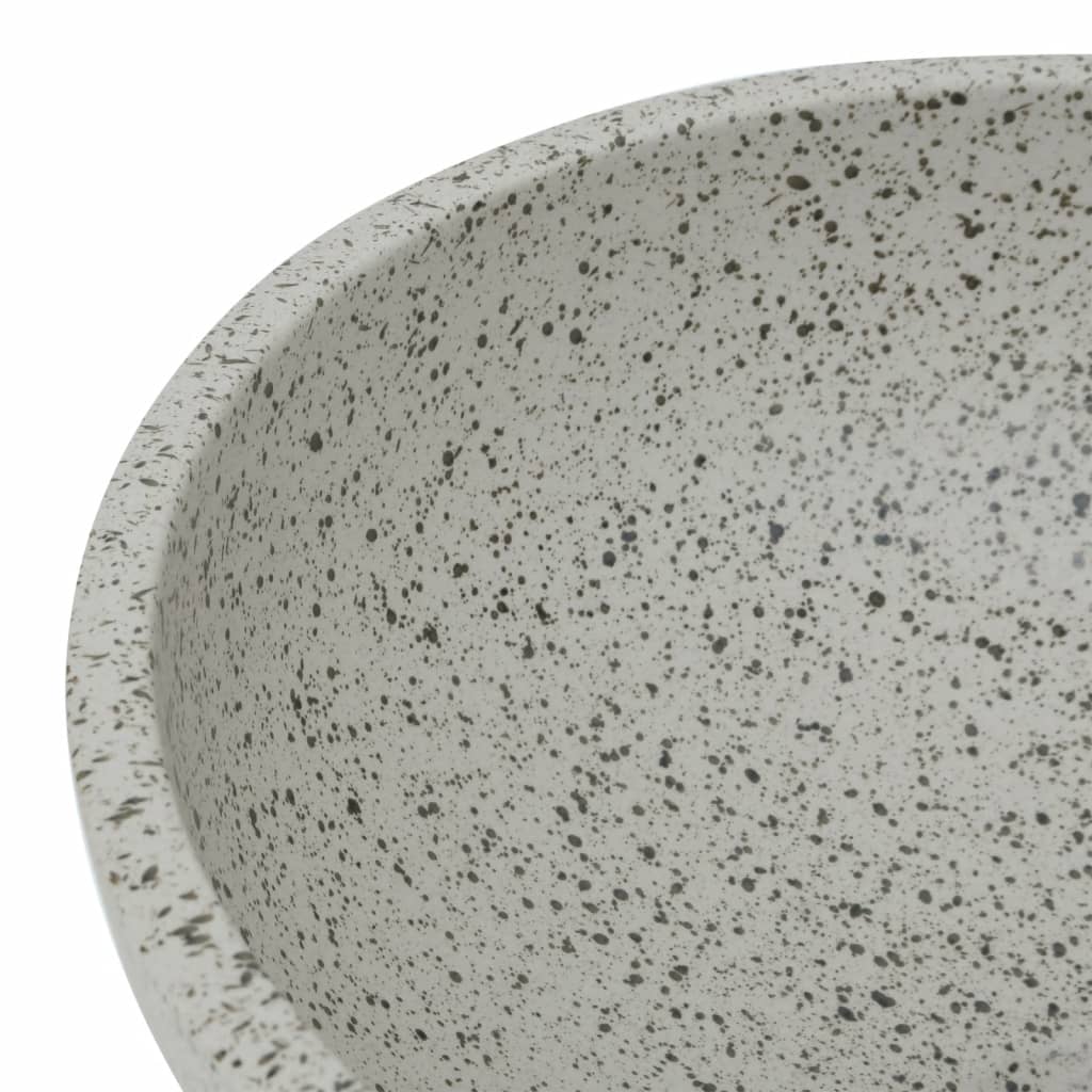 håndvask til bordplade Φ41x14 cm rund keramik grå