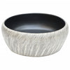 håndvask til bordplade Φ41x14 cm rund keramik sort og grå