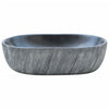 håndvask til bordplade 47x33x13 cm oval keramik sort og grå