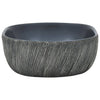 håndvask til bordplade 47x33x13 cm oval keramik sort og grå