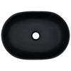 håndvask til bordplade 47x33x13 cm oval keramik sort og grå