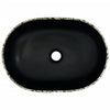 håndvask til bordplade 47x33x13 cm oval keramik sort og blå