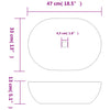 håndvask til bordplade 47x33x13 cm oval keramik sort og blå