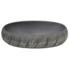 håndvask til bordplade 59x40x15 cm oval keramik sort og grå