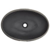 håndvask til bordplade 59x40x15 cm oval keramik sort og grå