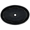 håndvask til bordplade 59x40x15 cm oval keramik sort