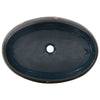 håndvask til bordplade 59x40x15 cm oval keramik sort og blå